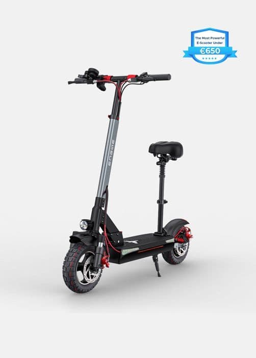 Elektrisk sparkcykel-motor ENGWE Y600-600W, batteri 48V 18,2AH, räckvidd 70KM, 25KM/H, däck 10", svart och röd