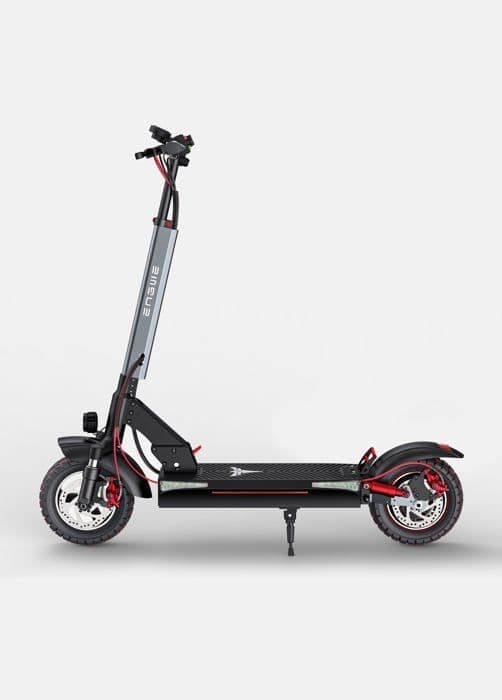 Elektrisk sparkcykel-motor ENGWE Y600-600W, batteri 48V 18,2AH, räckvidd 70KM, 25KM/H, däck 10", svart och röd