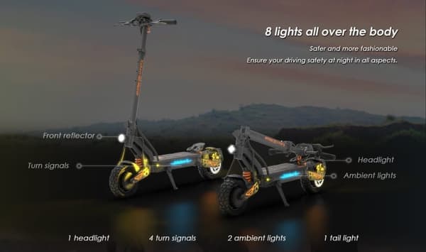 kukirin G2MASTER 2025 Ny elektrisk scooter: Dobbelt 1000W+52V 20,8Ah, 60 km/t, 70 km rækkevidde - Hydraulisk affjedring og foldbar