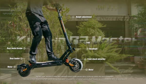 kukirin G2MASTER 2025 sähköskootteri: 1000W*2, 52V 20,8Ah, toimintasäde 70km, hydraulinen jousitus - taitettava, levyjarru, työmatka