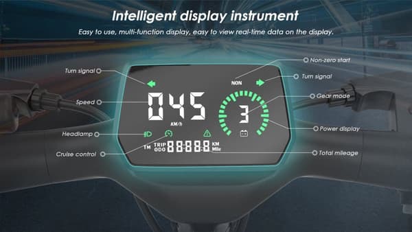 Kukirin A1 sähköskootteri teholla 800 W maksiminopeus 45 km/h akku 48V13Ah kantama ≤ 42 km 10 tuuman tubeless-renkaat