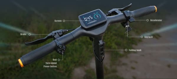 Kukirin A1 sähköskootteri teholla 800 W maksiminopeus 45 km/h akku 48V13Ah kantama ≤ 42 km 10 tuuman tubeless-renkaat