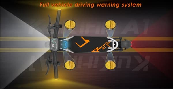 Kukirin A1 sähköskootteri teholla 800 W maksiminopeus 45 km/h akku 48V13Ah kantama ≤ 42 km 10 tuuman tubeless-renkaat