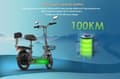 Miniatyrbild 3 av 11: Kukirin C1 Pro elscooter 14-tums pneumatiska däck, 500W motor, 48V26Ah batteri, 100km räckvidd, backspegel, med säte.