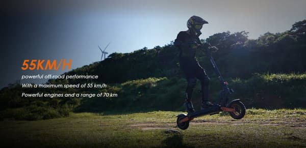 Kukirin G2MAX sähköskootteri | 48V/20Ah akku 1000W moottori | Huippunopeus 55km/h | Toimintasäde 70 km | 10" maastorenkaat