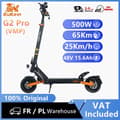 Miniatyrbillede 1 af 11: KuKirin G2 Pro (VMP) elektrisk scooter til voksne 500W motor 48V15.6Ah batteri terrængående scooter 9 tommer dæk foldbar elektrisk scooter