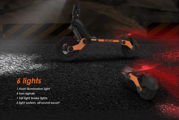 Kukirin G3 elektrisk scooter | 1200W | 52V/18Ah | 10" terrængående dæk til støvsugning | Maksimal hastighed 50 km/h | 63 km rækkevidde