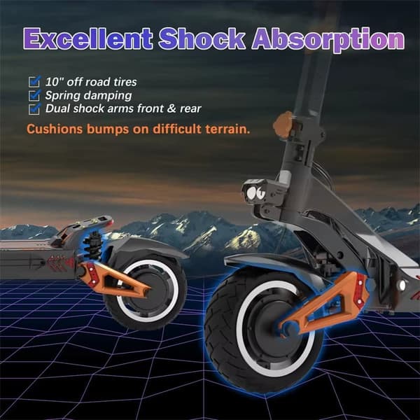 kukirin G3 PRO elektrisk scooter | 1200W*2 / Motor med dobbelt drev | 52V/23Ah batteri | Maksimal hastighed 65 km/t | 80 km rækkevidde