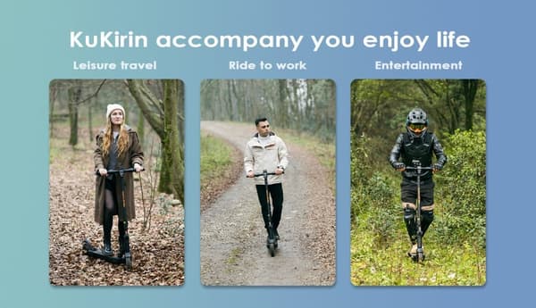 KuKirin S1 Max elektrisk scooter | Rækkevidde 39 km | 350W motor | Hastighed 30 km/t | Bykørsel | Voksne