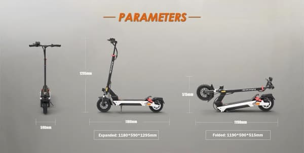 KuKirin M4MAX elektrisk scooter - 800W motor, 64 km rækkevidde, foldbar til pendling