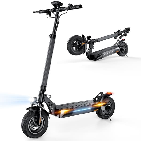 iScooter W9 elektrisk scooter til voksne - 1000W motor, 45 km rækkevidde, 10" terrængående dæk og tredobbelte bremser
