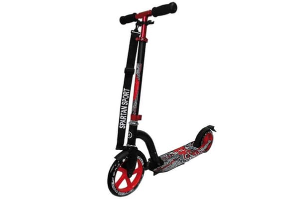 Jumbo SPARTAN II hopfällbar sparkcykel - 230 mm svart