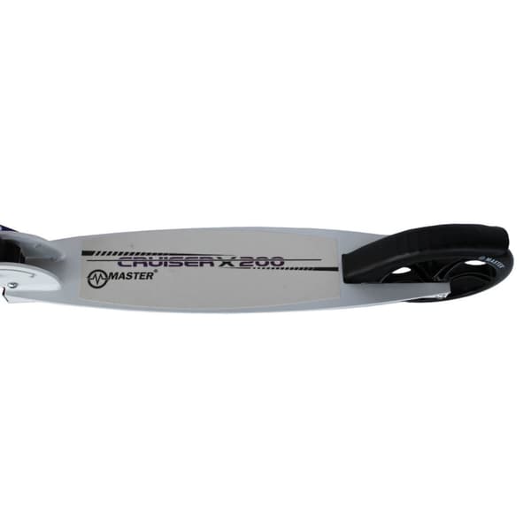 Sammenklappelig løbehjul med transportrem MASTER Cruiser 200 mm HVID