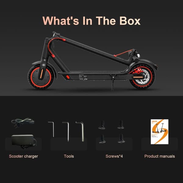 HEZZO HS-04PRO Lätt Elscooter - 12,5 kg, 30 km räckvidd, hopfällbar, bikakedäck, lämplig för stadspendling