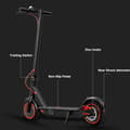 Miniatyrbild 3 av 11: HEZZO HS-04PRO Elscooter - 12,5 kg lättviktsdesign, 30 km räckvidd, hopfällbar, bikakeformade 14"-däck, stadspendling,