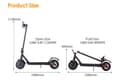 Miniatyrbild 11 av 11: HEZZO HS-04PRO Elscooter - 12,5 kg lättviktsdesign, 30 km räckvidd, hopfällbar, bikakeformade 14"-däck, stadspendling,