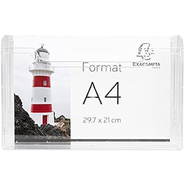 Prospektutdelare - EXACOMPTA - Ref. 65658D - A4 horisontell - 1 fack - Väggmontering