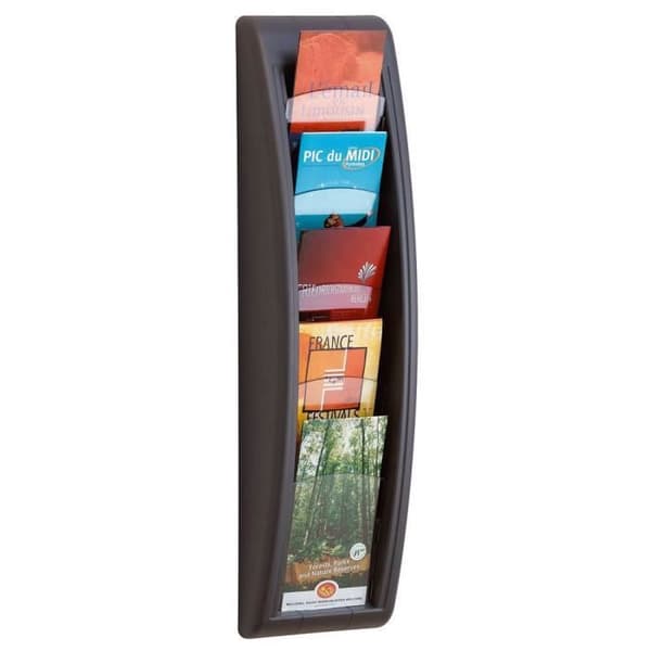 PAPERFLOW väggdisplay - Quick Fit System - 5 1/3 A4-kartonger - Antracit - Grå