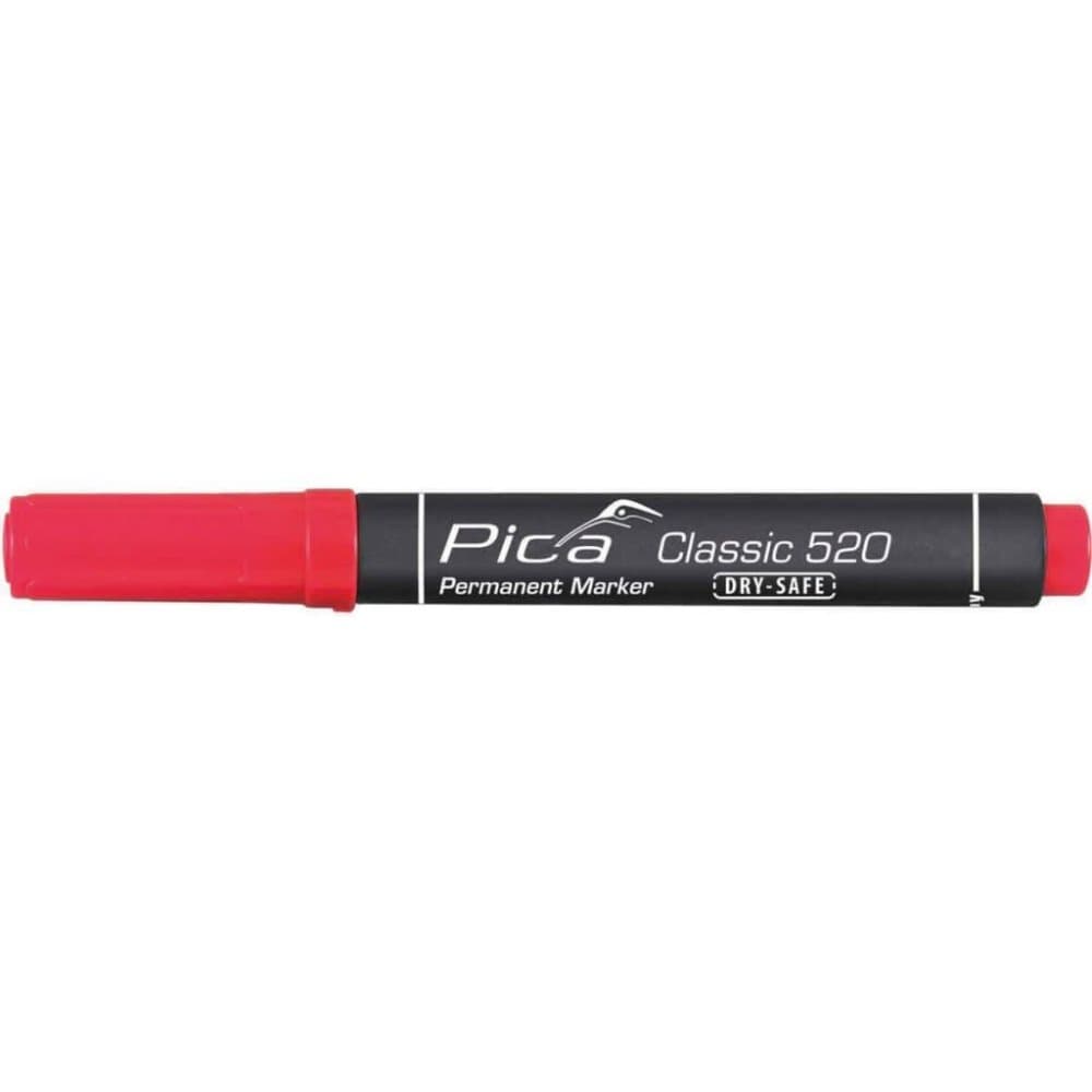 Pica Permanent sprittusj Classic Dry-Safe 1-4 mm rund rød