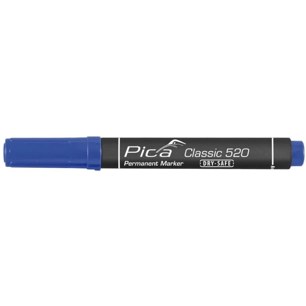 Pica Permanent sprittusj Classic Dry-Safe 1-4 mm rund blå