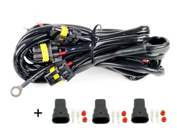 Kabelsats 80A 3x reläkabel strömkabel Xenon / ledramp arbetsljus