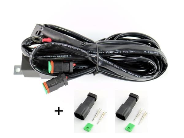 Kabelsats 80A reläkabel strömkabel arbetsljus ledramp 2x DT