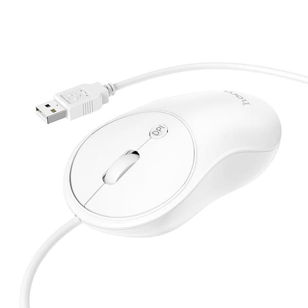 Hoco Trådbunden Mus USB-A 1.5 m GM13 - Vit