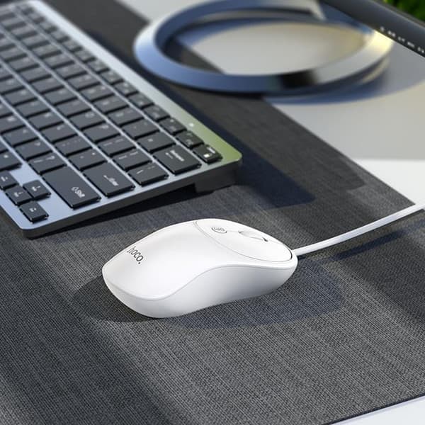 Hoco Trådbunden Mus USB-A 1.5 m GM13 - Vit