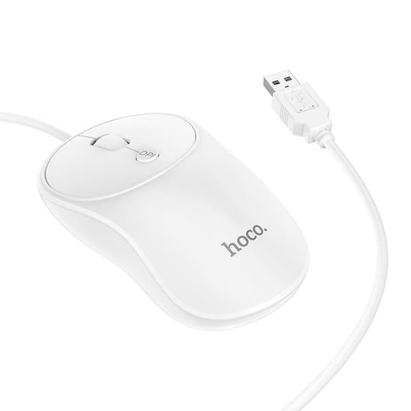 Hoco Trådbunden Mus USB-A 1.5 m GM13 - Vit