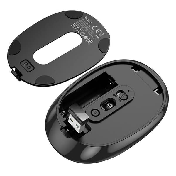 Hoco Trådlös Datormus 2.4G 1600 DPI GM34 - Metallgrå