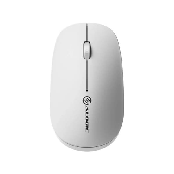 Alogic Echelon Bluetooth USB-C Laddningsbar Mus med 4 Tangenter - Vit Vit