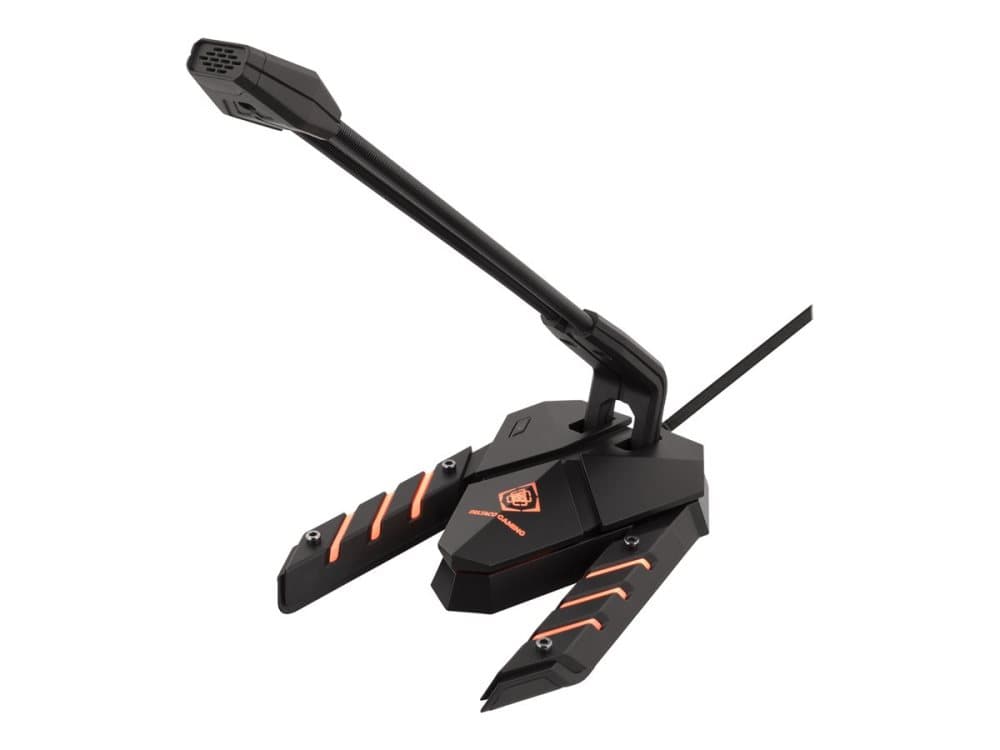 Deltaco GAMING RGB USB Desktop Microphone, svart/grå