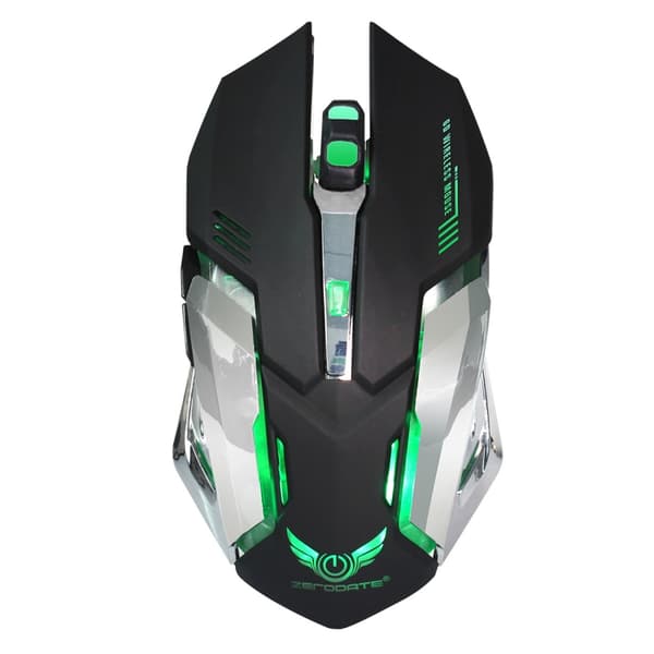 ZERODATE X70 Trådlös Gamingmus Lysande