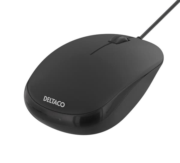 DELTACO Tastaturkit med mus, PAN Nordic layout, USB, svart