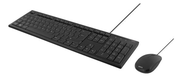 DELTACO Keyboard kit with mouse, PAN Nordic layout, USB, black Sort