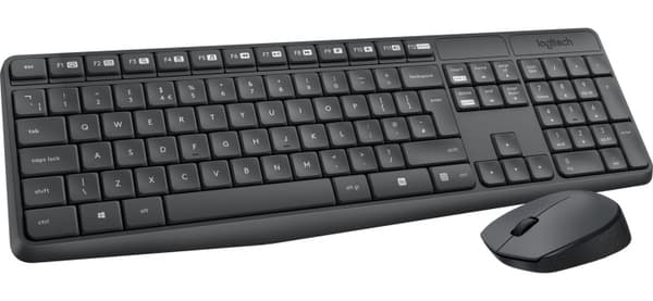 Logitech mK235 trådløst tastatur og mus Grå