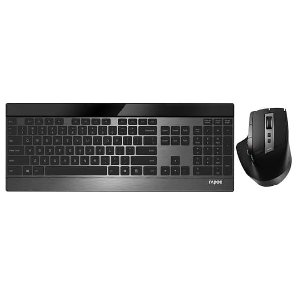 Rapoo Keyboard/Mice Set 9900M Wireless Multi-Mode Black Svart