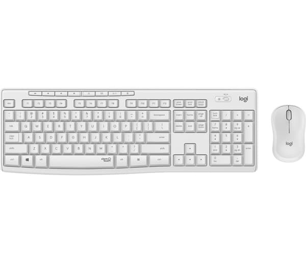 Logitech MK295 Lydløs trådløs kombo - OFF WHITE NORDIC Hvit