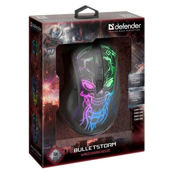 Optisk Mus Defender BULLETSTORM GM-928 Svart