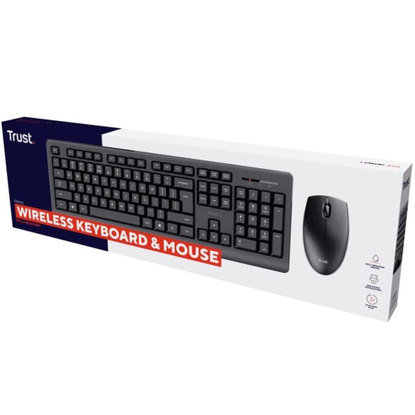 Trust Primo trådløst tastatur og mus