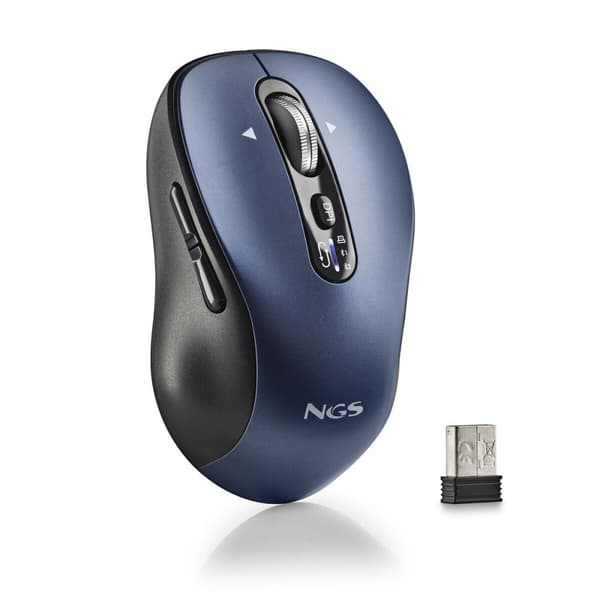 Mus NGS INFINITY-RB Blå 3200 DPI Svart, Blå
