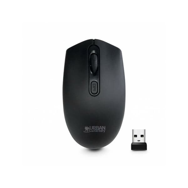 Trådlös Mus Urban Factory FCM01UF Svart 1600 dpi Svart