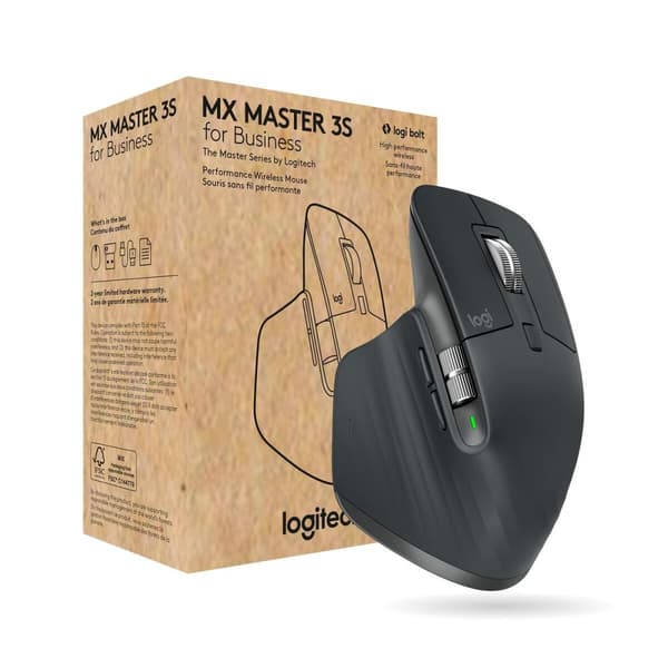 Optisk Trådløs Mus Logitech MX Master 3S Grå Grafitt
