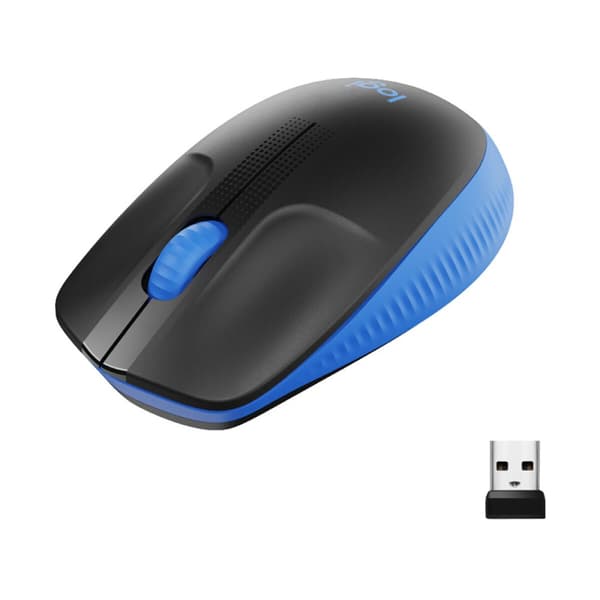 Optisk Trådløs Mus Logitech M190 1000 dpi Blå Svart/Blå Sort, Blå