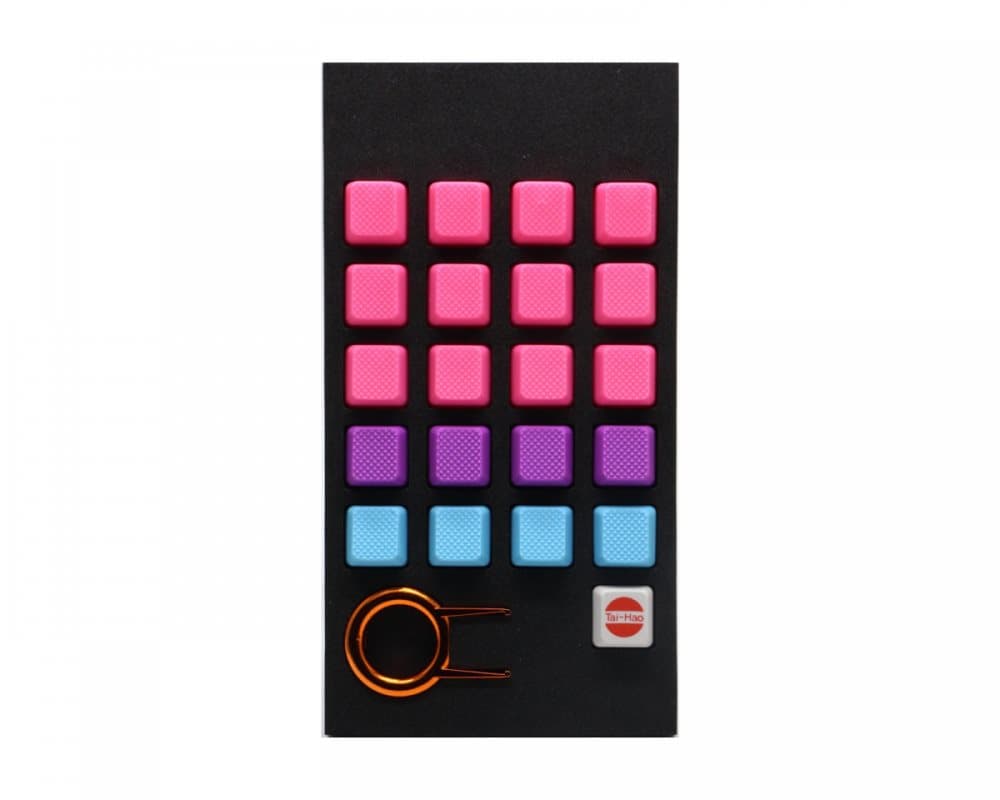 20-Key Skinnende Gummi Keycap-set - Miami Vibes