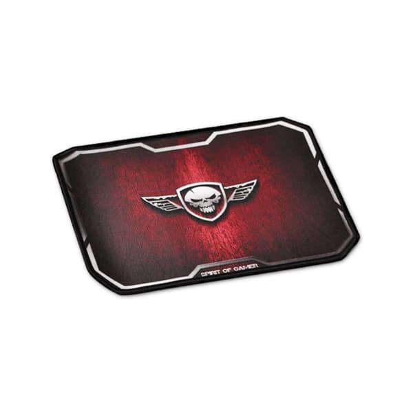 SPIRIT OF GAMER GAMING MOUSE PAD - WINGED SKULL MEDIUM SIZE RED