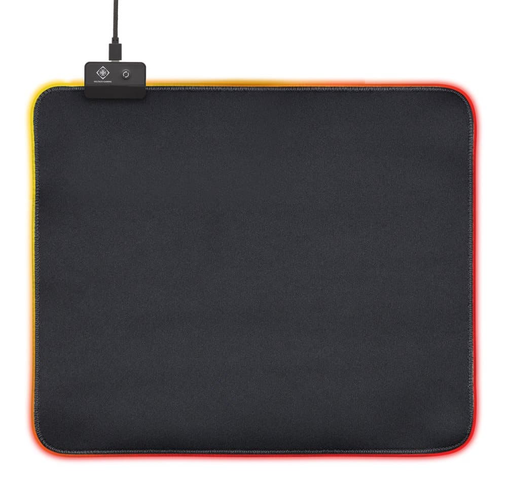 DELTACO GAMING RGB mousepad, 320x270x4mm, 13 LED lägen, svart