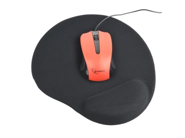 Gembird MP-GEL-BLACK - Musmatta med handledsstöd - svart