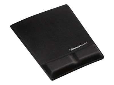 Fellowes 9181201, Musta, Yksivärinen, Memory foam, Muovi, Rannetuki