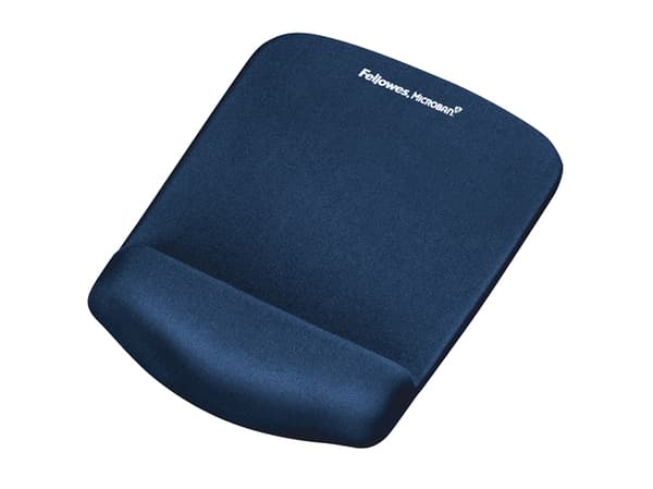 Fellowes PlushTouch - Mustablett med handledskudde - blå